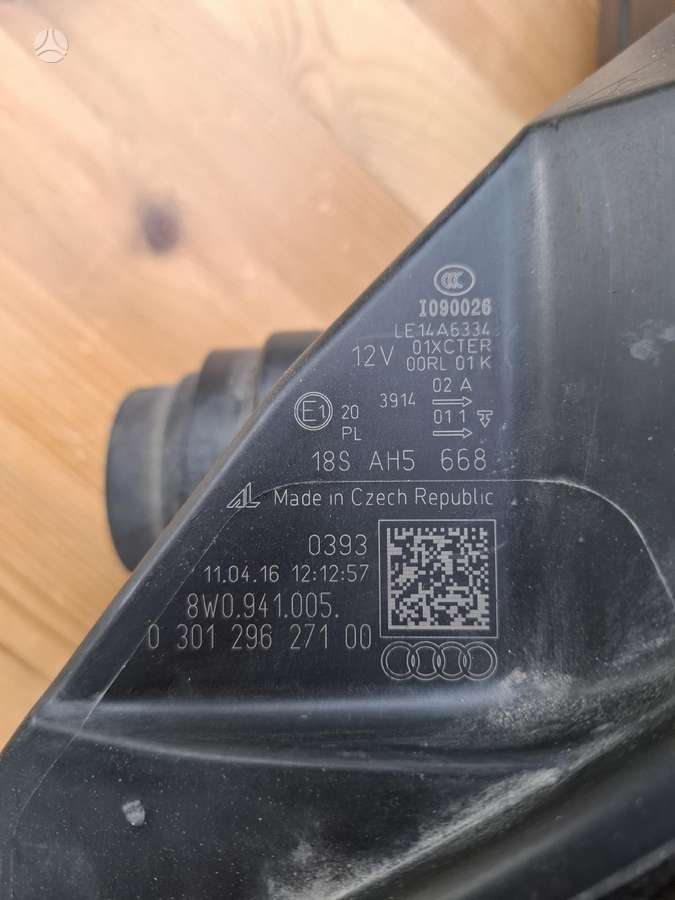 Audi A4, 8W0941005, žibintai