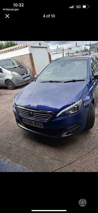 Peugeot 308 Gt line 2 0 blue hdi eu6 atliekame automobilių komplektų