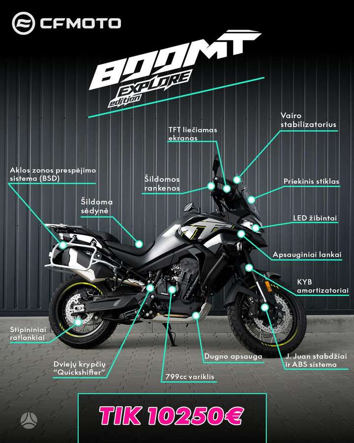 CFMOTO 800 Explore 799cc, touring / sport touring