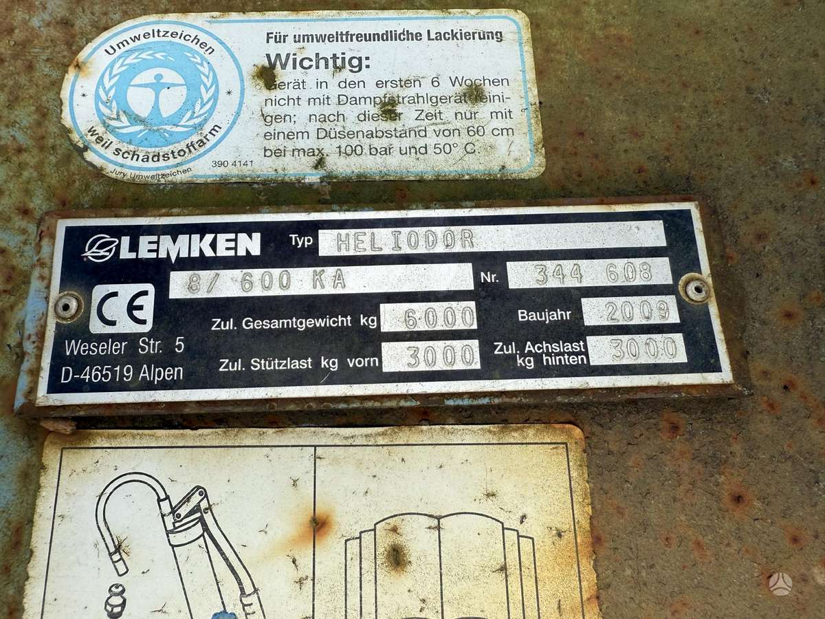 Lemken Heliodor 8/600, скребки, скрубберы