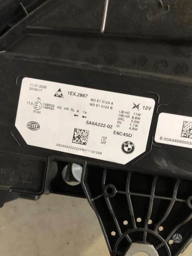 BMW X1, 5A9A222-02, lights