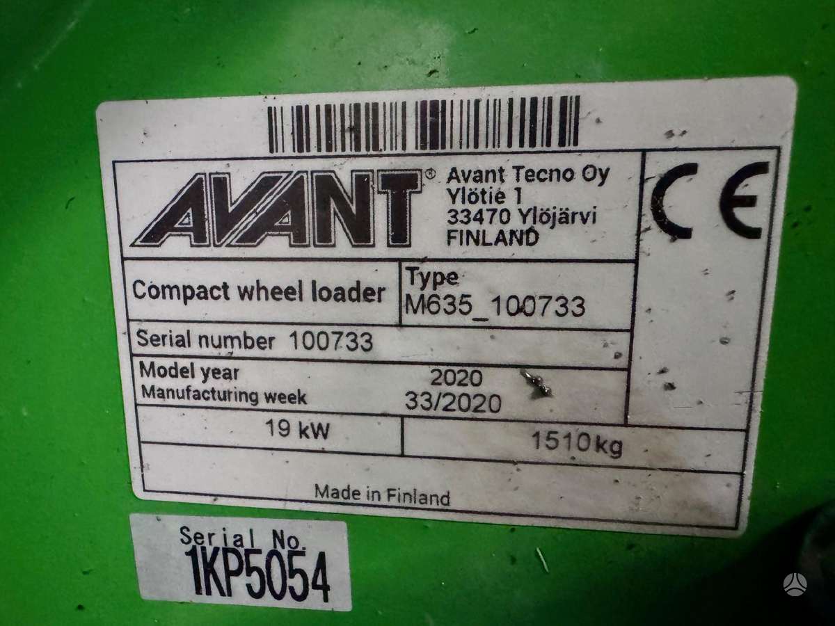 Avant 635, self-propelled loaders
