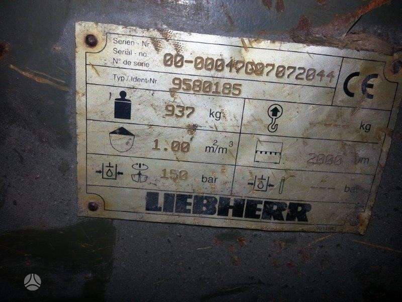 Liebherr Nr. 37 Ekskavatoriaus vartomas, ковши