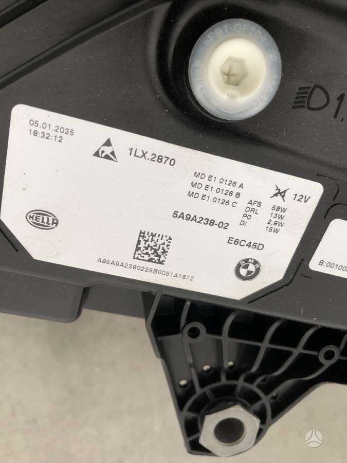 BMW X1, 5A9A238-02, lights