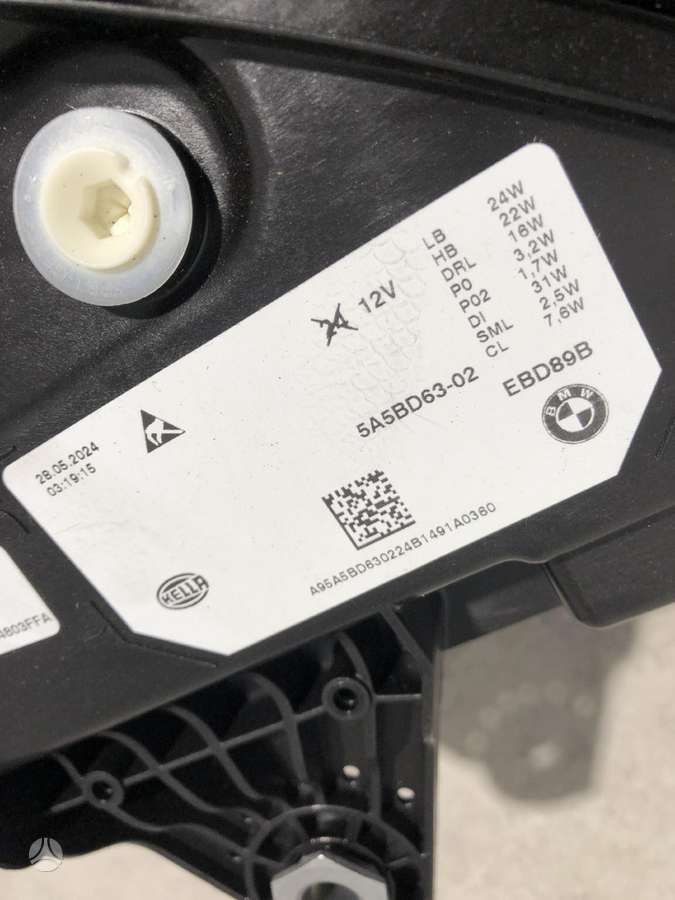 BMW X1, 5A5BD63-02, žibintai