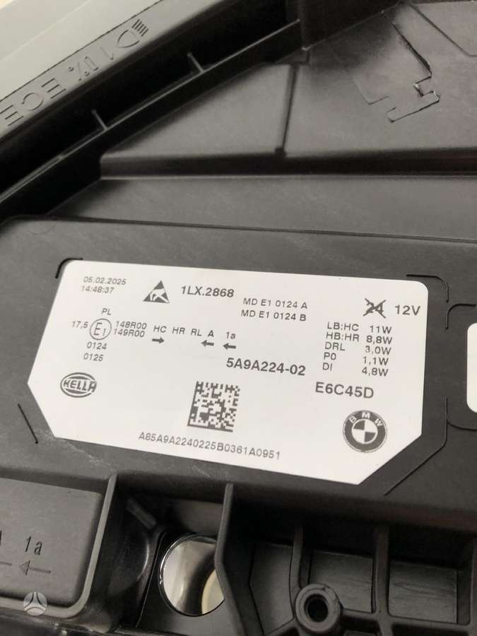 BMW X1, 5A9A224-02, lights