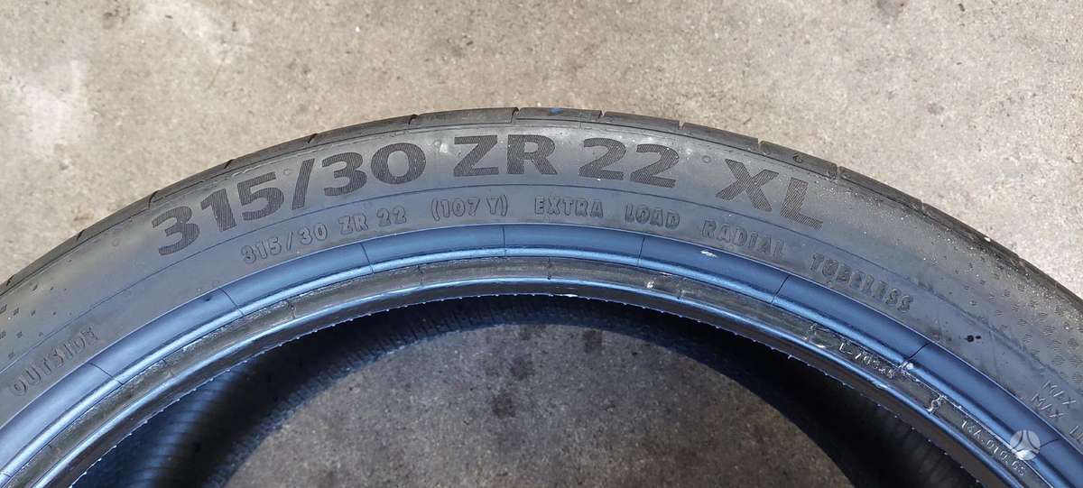 Continental, summer 315/30 R22