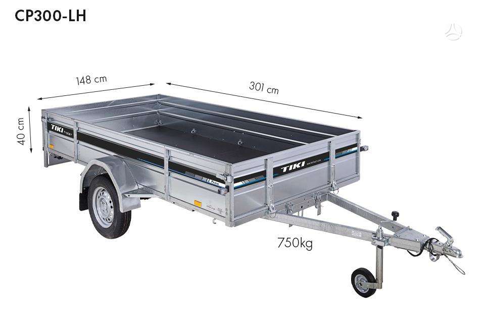 Tiki Treiler CP serija, passenger car trailers