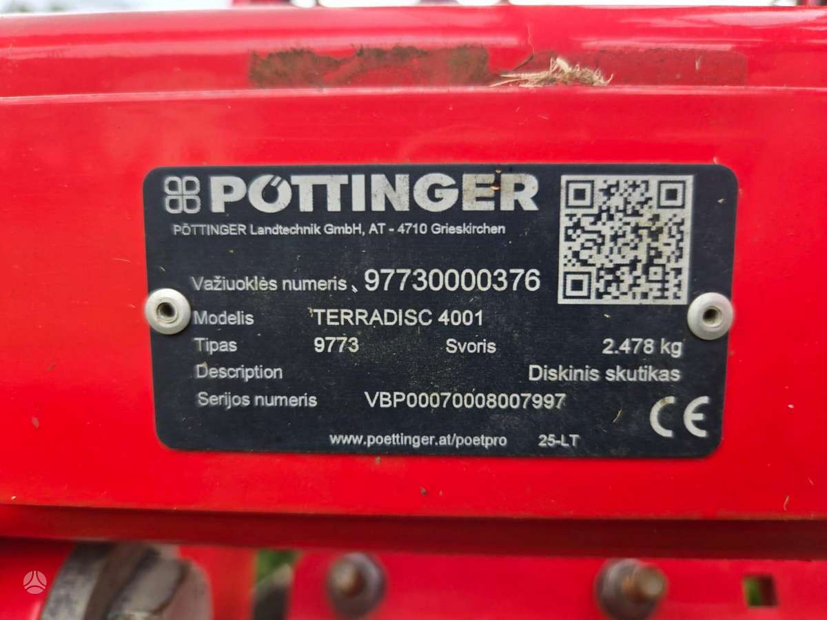Pöttinger Terradisc 4001, scrapers, scrubbers