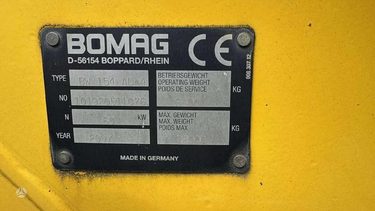 Bomag BW 154 AD-4, vibro technika