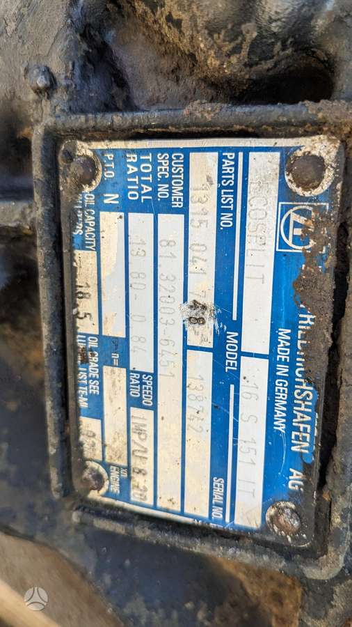 MAN Gearbox 16s151it ecosplIt, грузовики