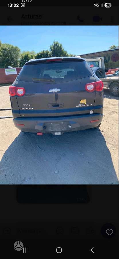 Chevrolet Traverse rezerves daļās