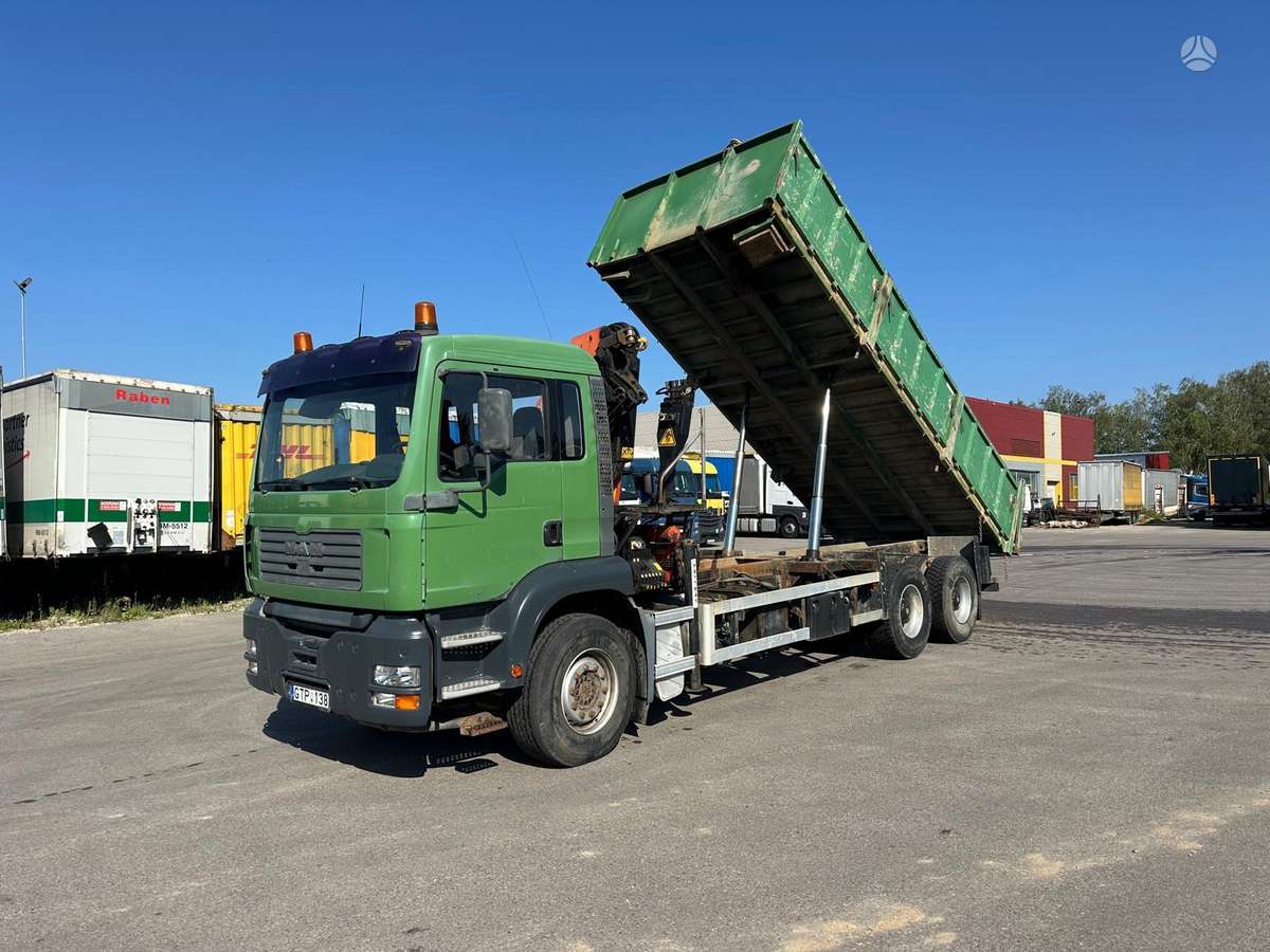 MAN TGA 26.413, dumpers with crane