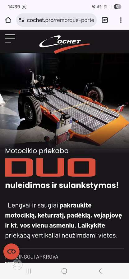 Concorde, motociklu piekabes