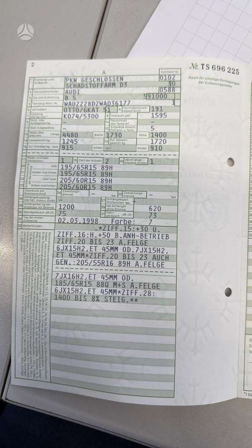 Audi A4, 1.6 l., Седан