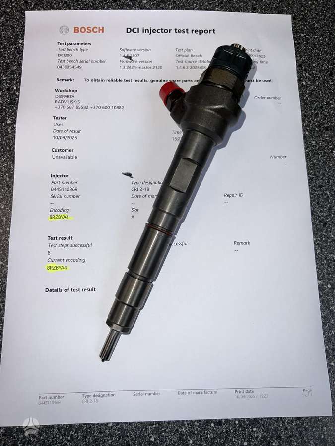 Audi A4, 0445110369, engine parts