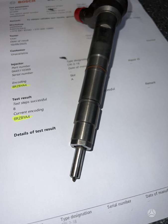 Audi A5, 0445110369 PURKŠTUKAI, injection system
