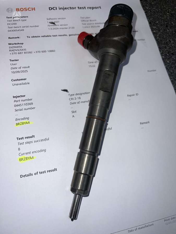 Volkswagen Amarok, 0445110369, injection system