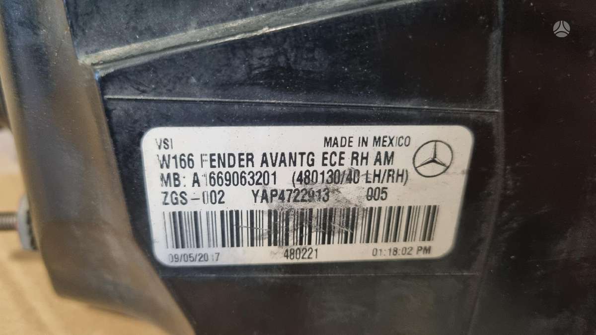 Mercedes-Benz ML klasė W166 ml originalios dalys