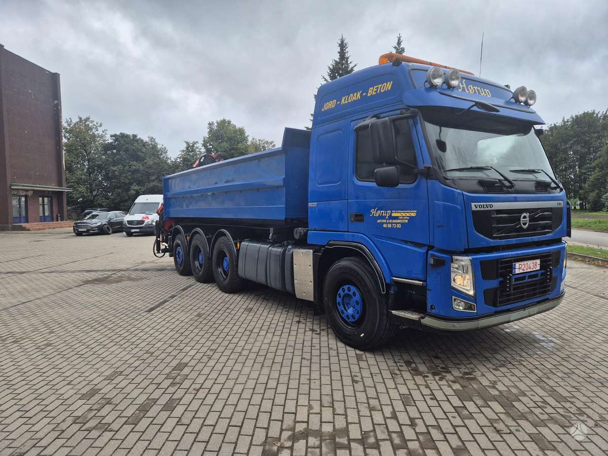Volvo FM12 500, dumpers with crane