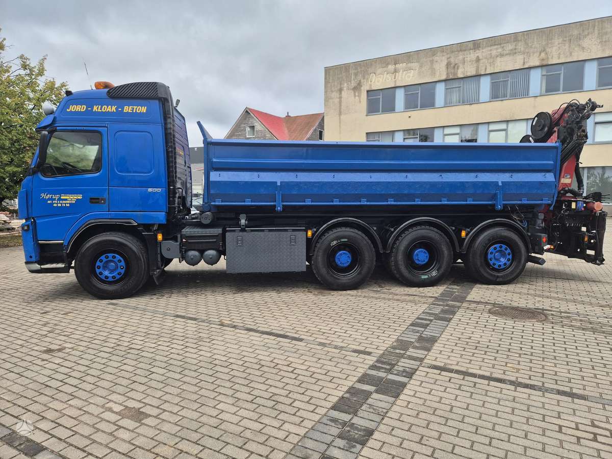 Volvo FM12 500, dumpers with crane