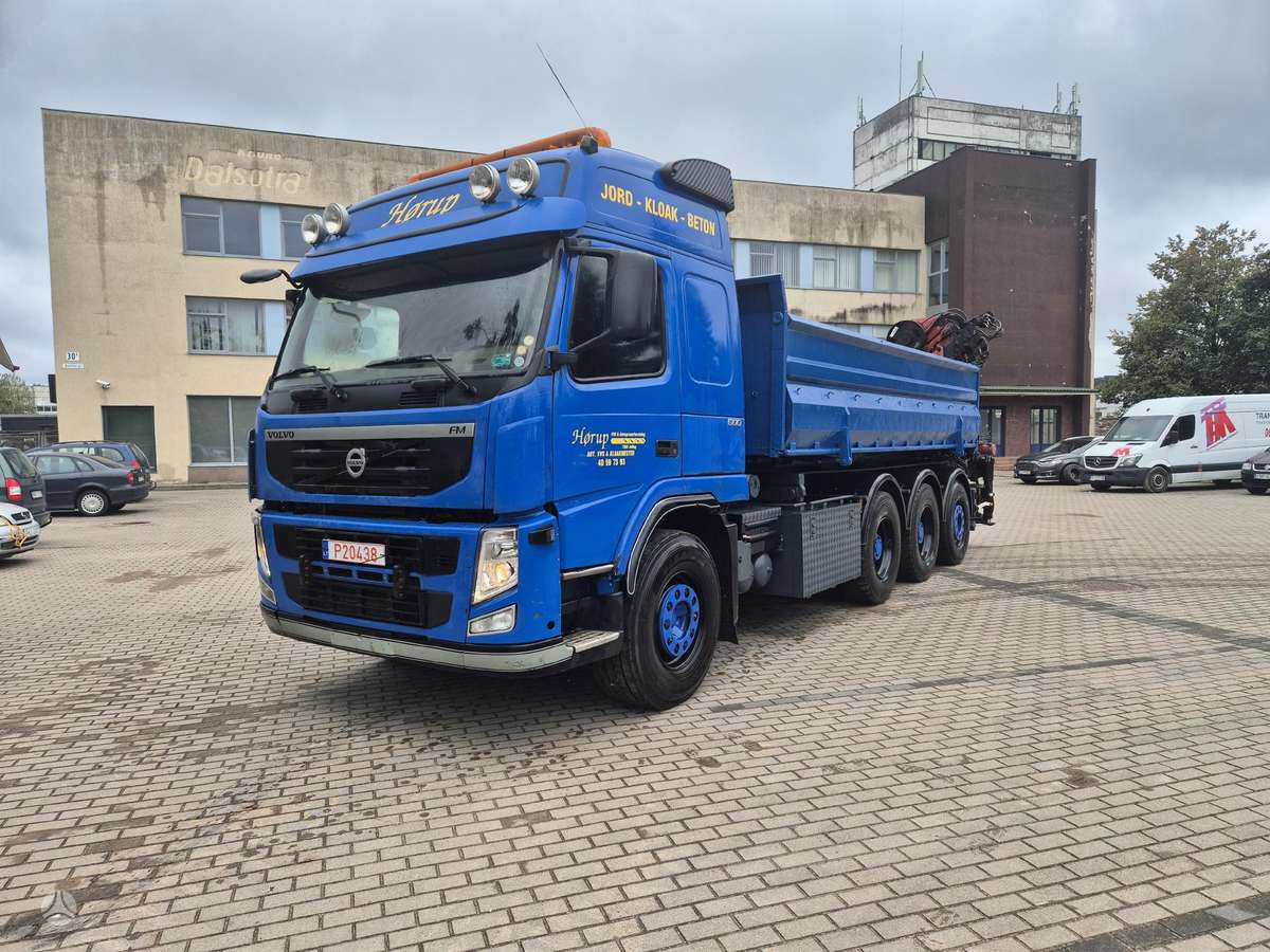 Volvo FM12 500, dumpers with crane
