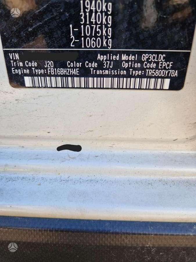 Subaru XV body parts