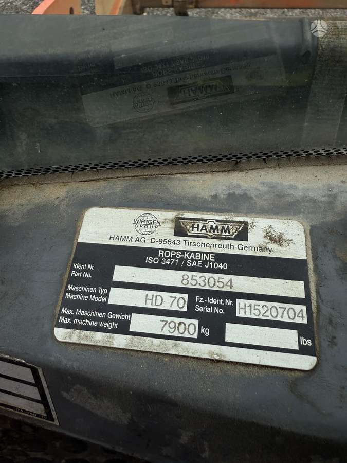Hamm HD70, veltņi / blietes