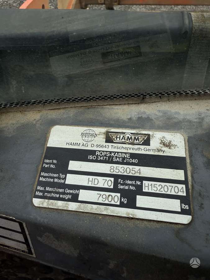 Hamm HD70, vibrator / compactor