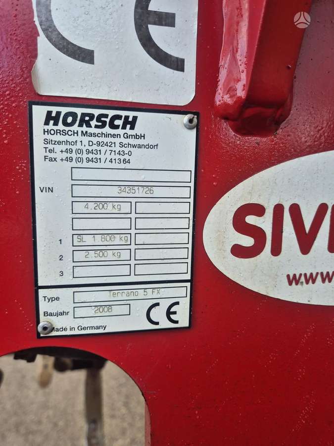 Horsch TERRANO 5 FX, skutikai, purentuvai