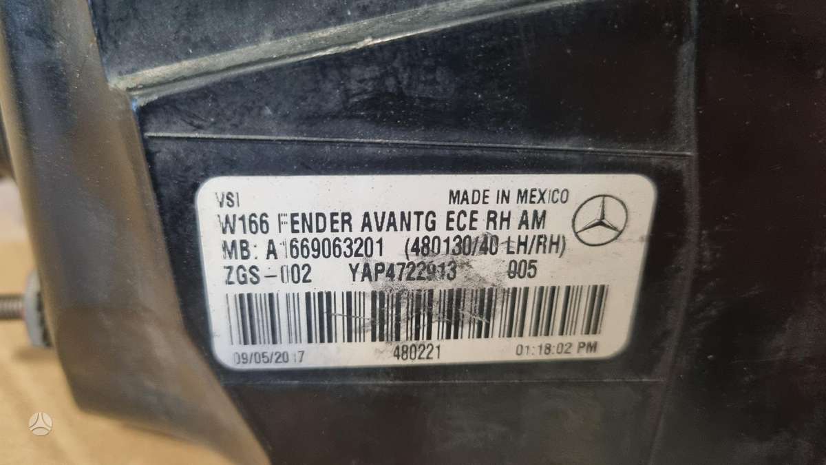 Mercedes-Benz ML klasė W166 dalys