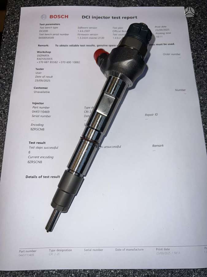 Volkswagen Caddy, 0445110469, injection system