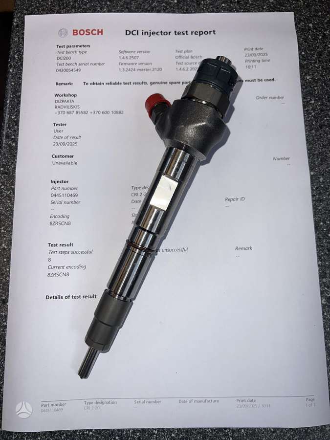 Volkswagen Golf, 0445110469, injection system