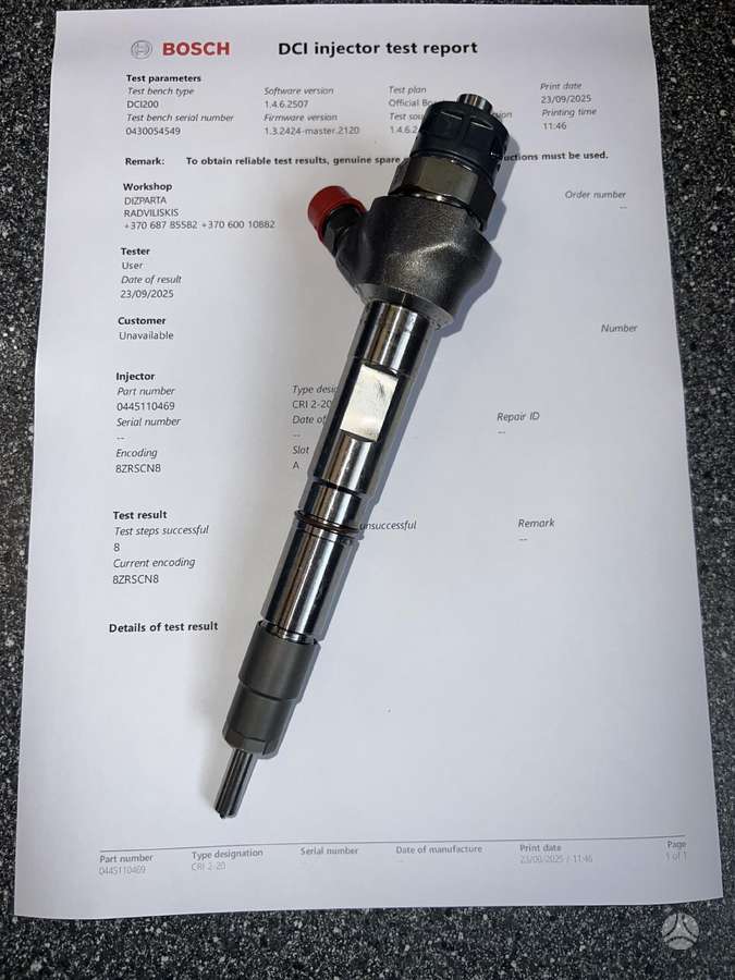 Volkswagen Tiguan, 0445110469, injection system
