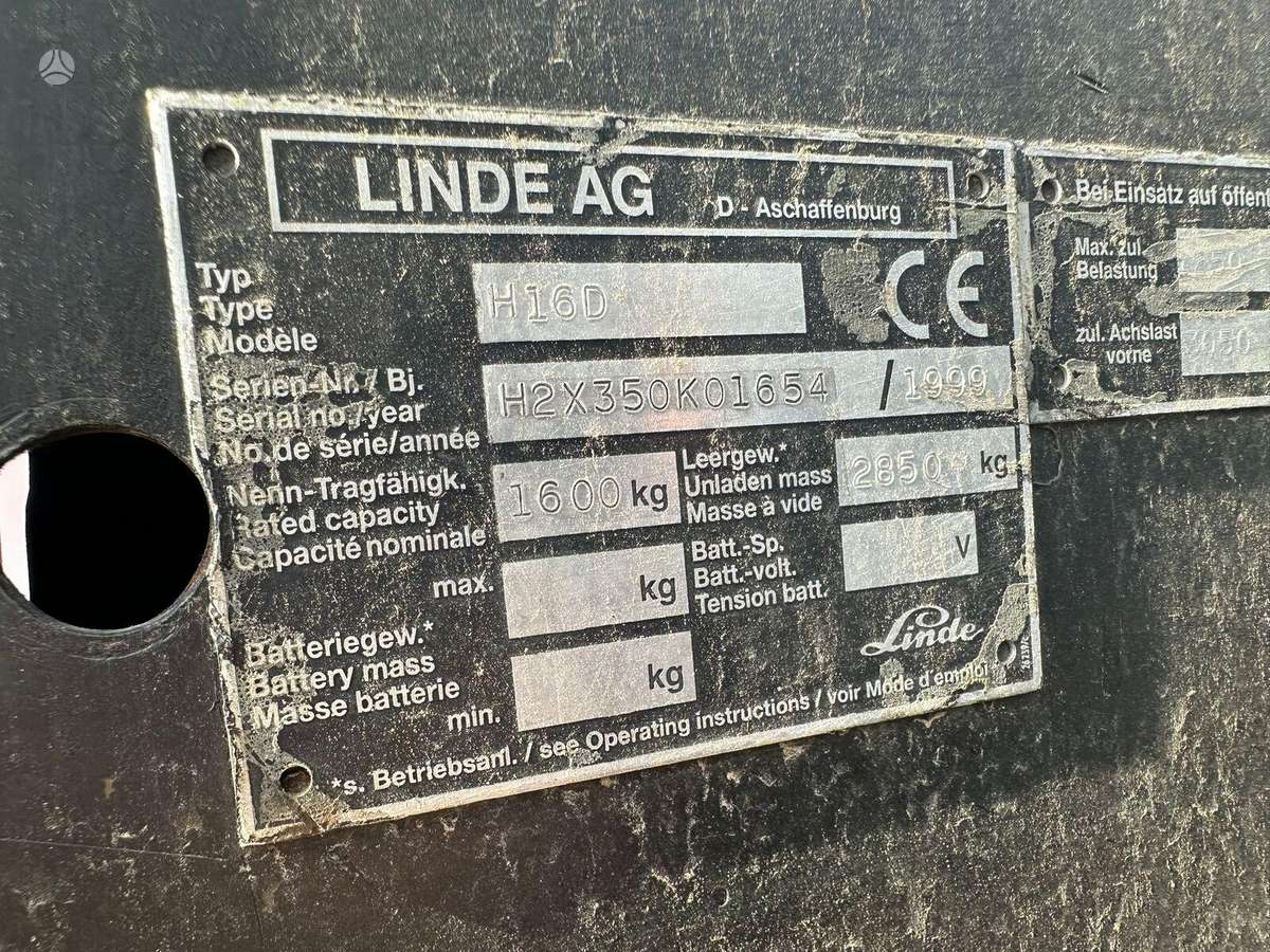 Linde H16D, forklifts