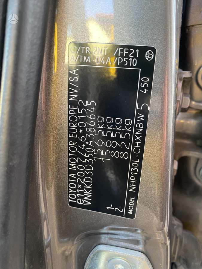 Toyota Yaris, Kebulo dalys, детали кузова