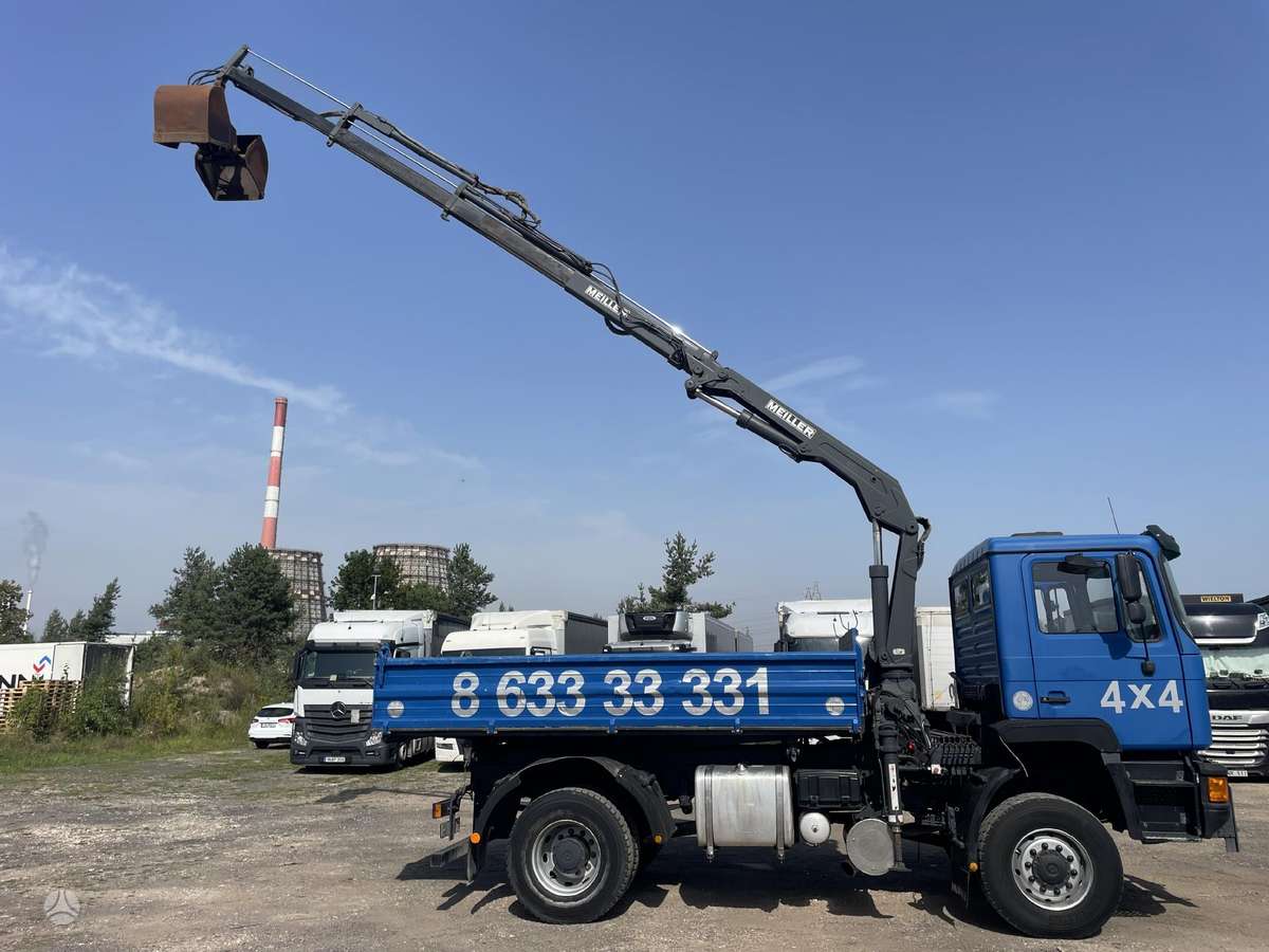 MAN 19.322, самосвалы с краном