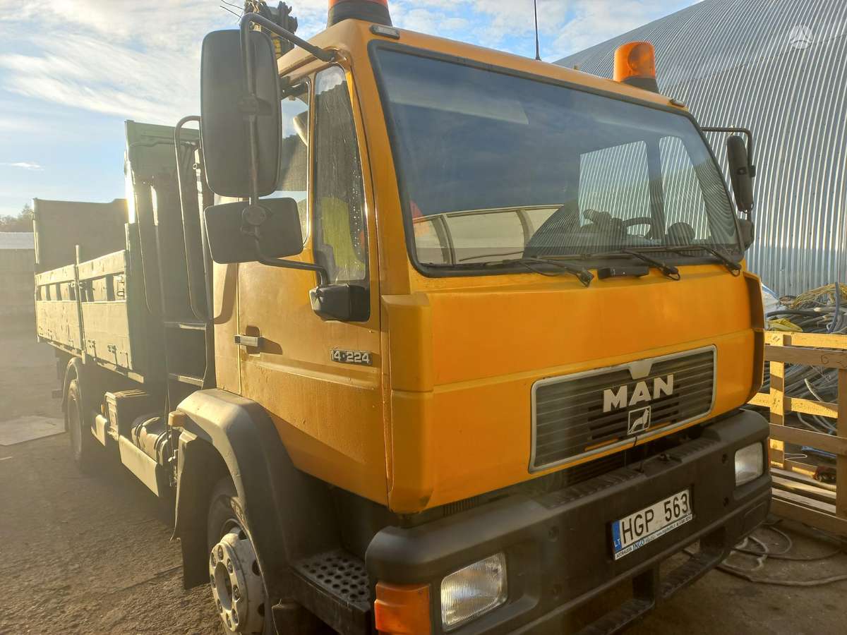 MAN 14.224, самосвалы с краном