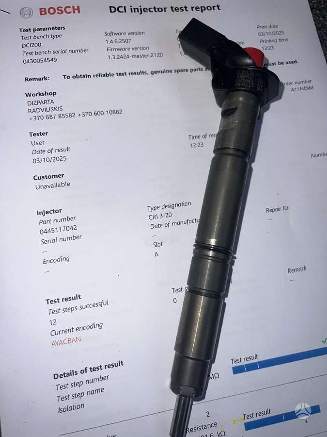 Audi Q7, 0445117042, engine parts
