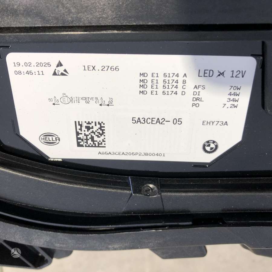 BMW iX, 5A3CEA2-05, lights
