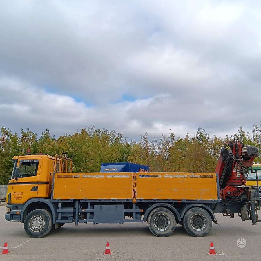 Scania 124C, с краном
