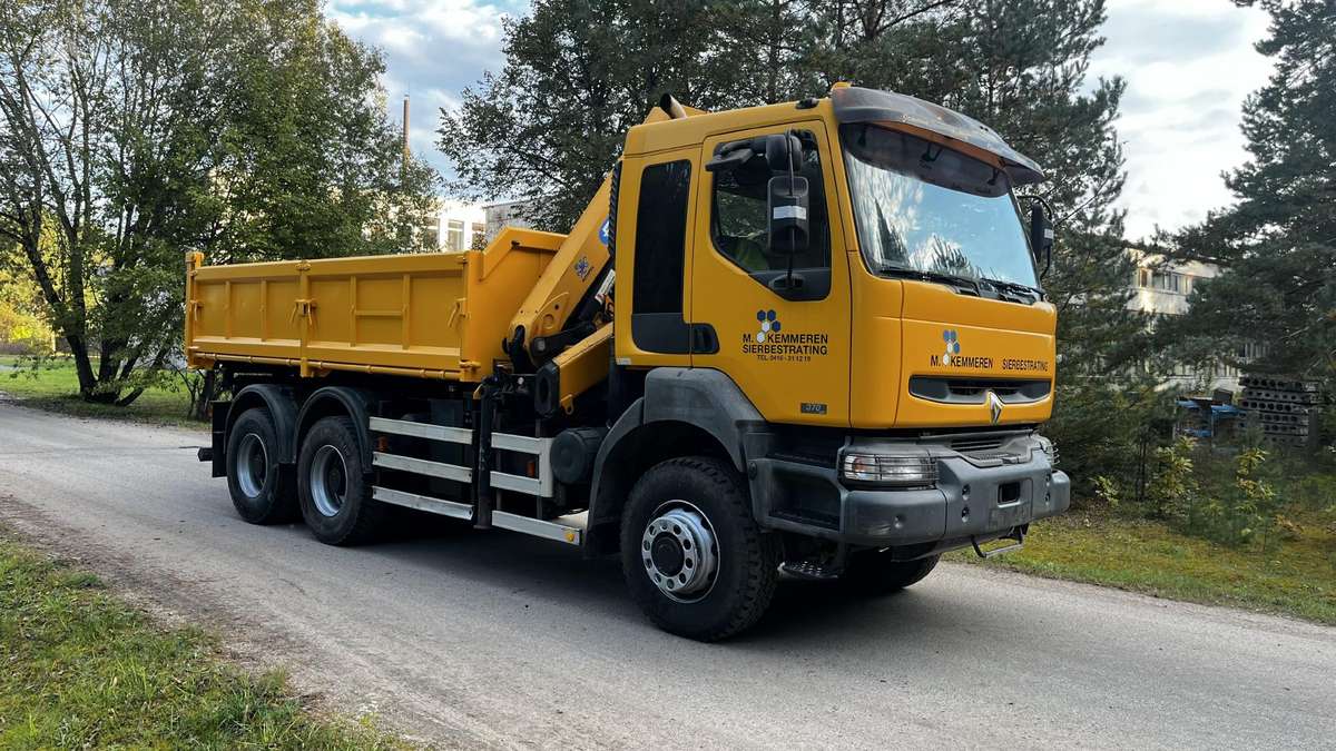 Renault Kerax, самосвалы с краном