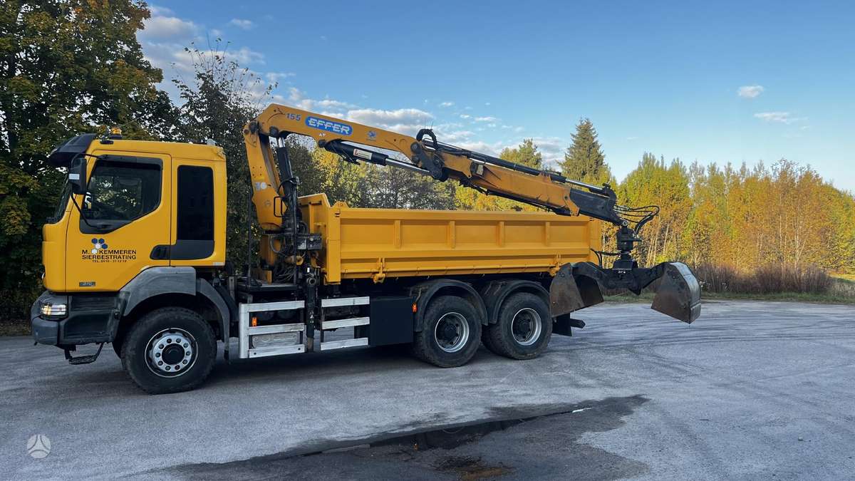 Renault Kerax, самосвалы с краном