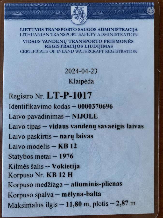 Vokietija KB12, яхты / катера
