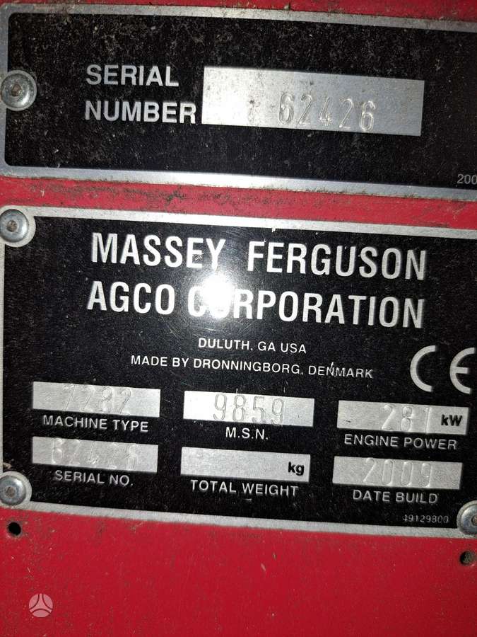 Massey Ferguson 7282, combine harvesters