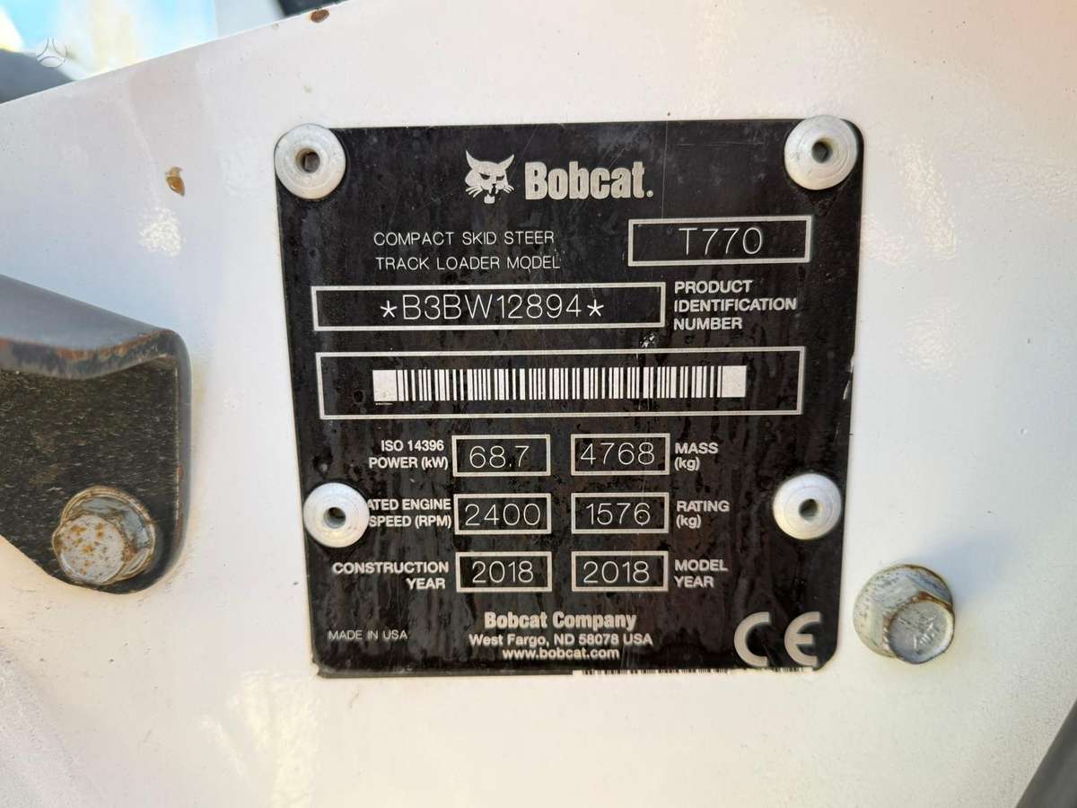 Bobcat T770, mini krautuvai