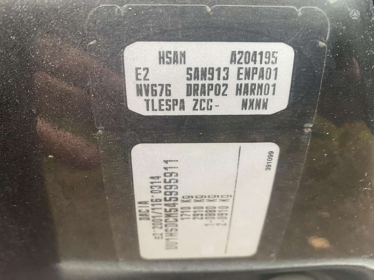 Dacia Duster, Kebulo dalys, kėbulo dalys