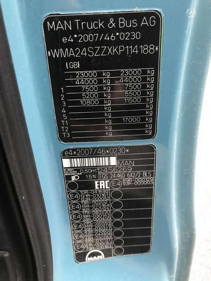 MAN TGS 24.460 dalimis, тягачи