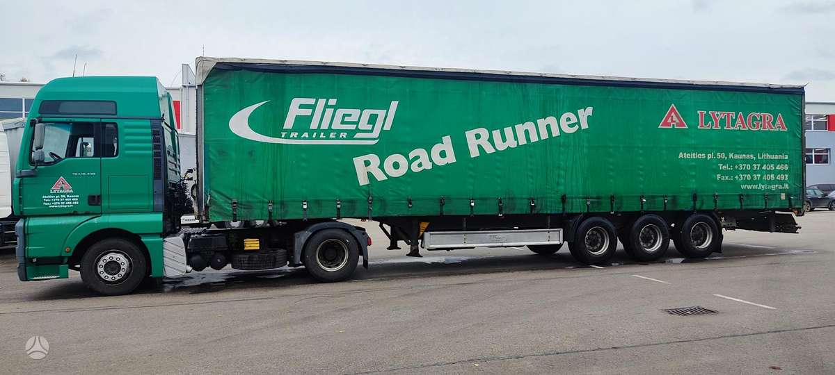 MAN TGA 18.430  SU PUSPRIEKABE, double sleeper