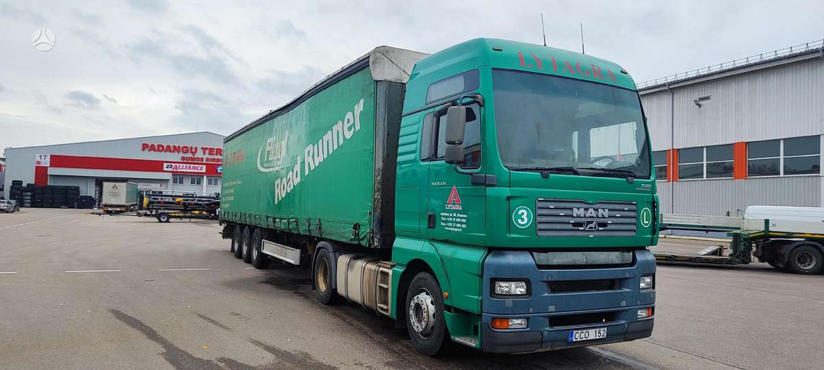 MAN TGA 18.430  SU PUSPRIEKABE, double sleeper